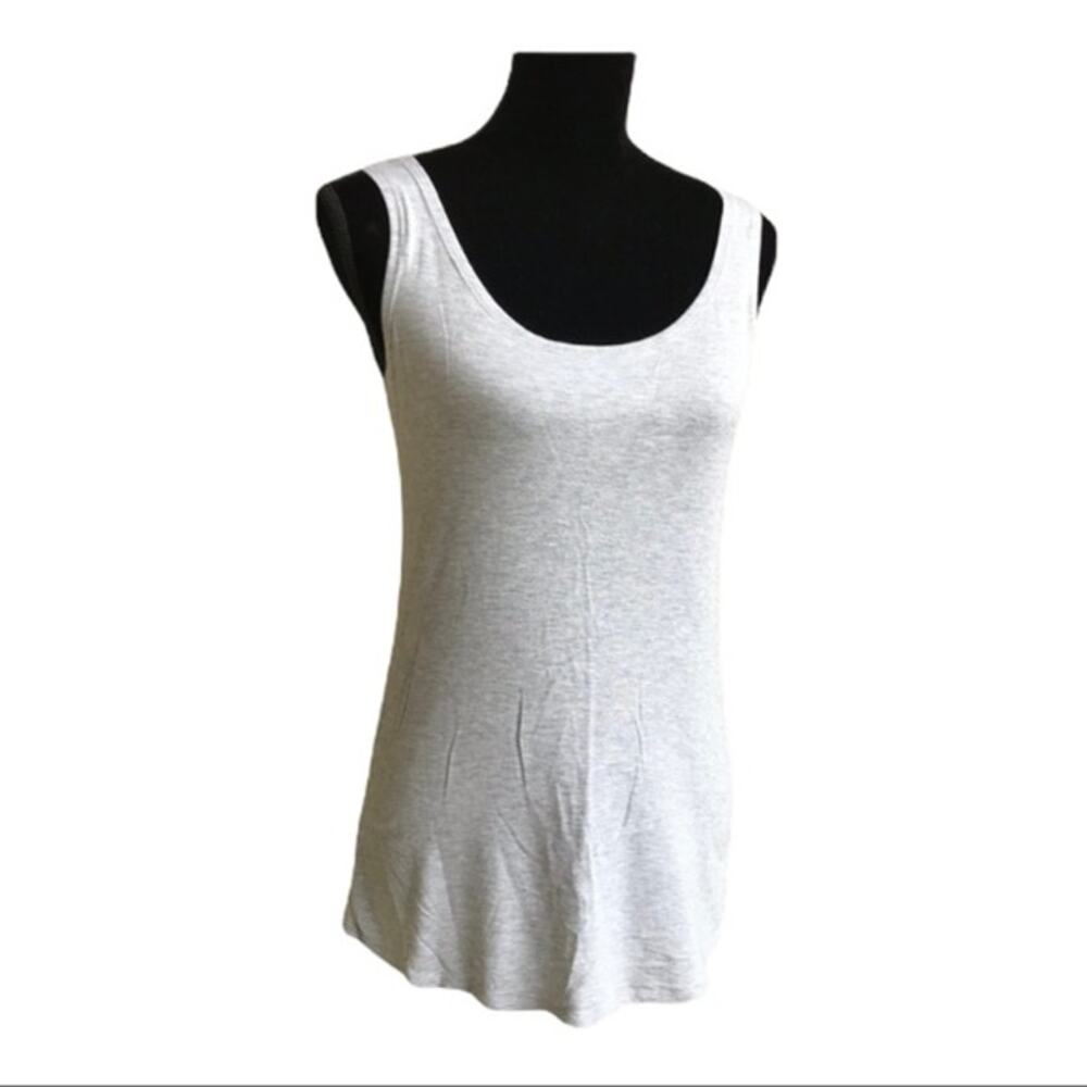 LOGO Lori Goldstein Womens Tank Top Size XSP XS Petite Heather Gray Extra Small